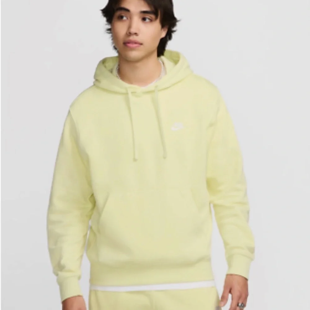 Nike Men's Light Yellow Hoodie